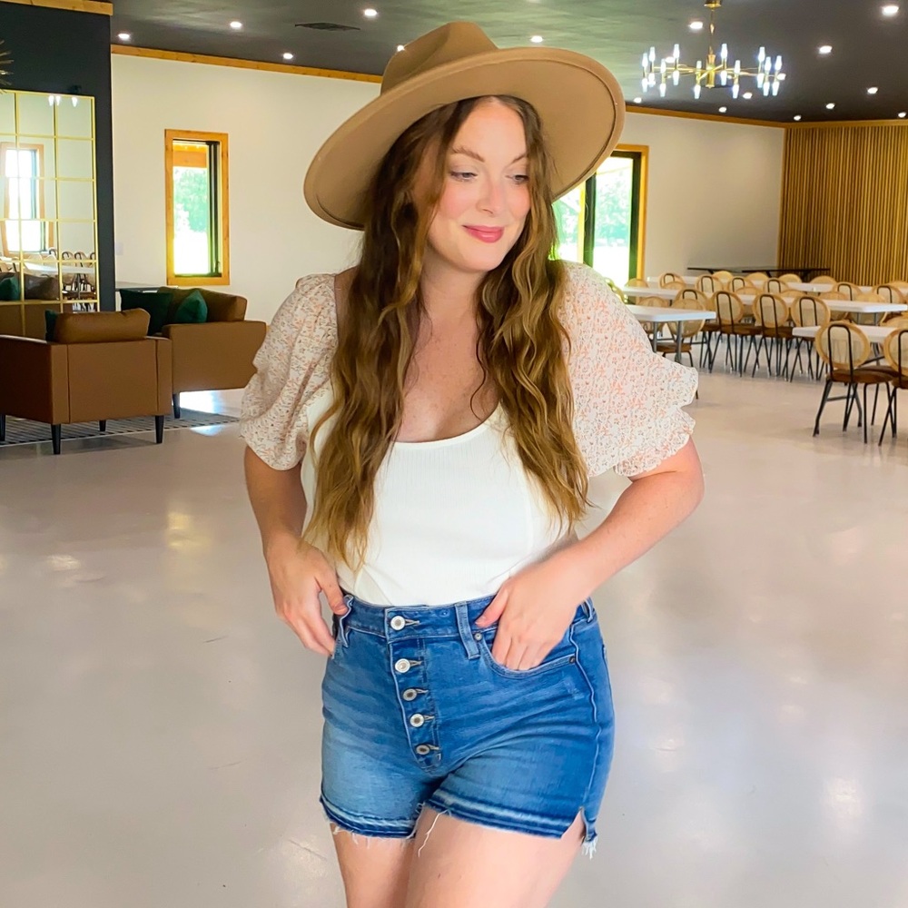 Floral Ribbed Bodysuit